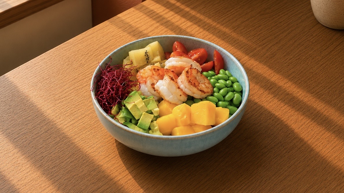 Garnelen Bowl – Frühstück im ERET Café Mülheim